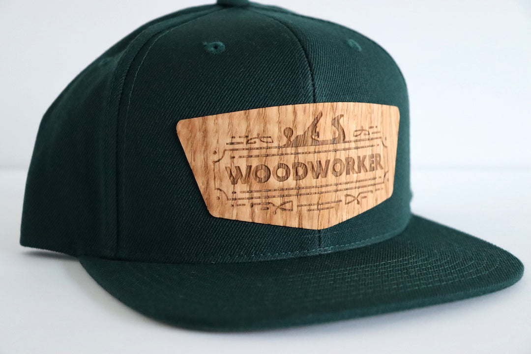 Woodworker design 1 hat - Red oak wood