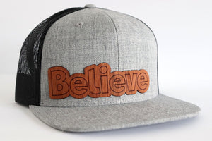 Believe design hat - Jatoba wood