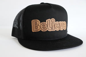 Believe design hat - Walnut wood