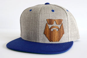 Bearded man design hat - Teak wood