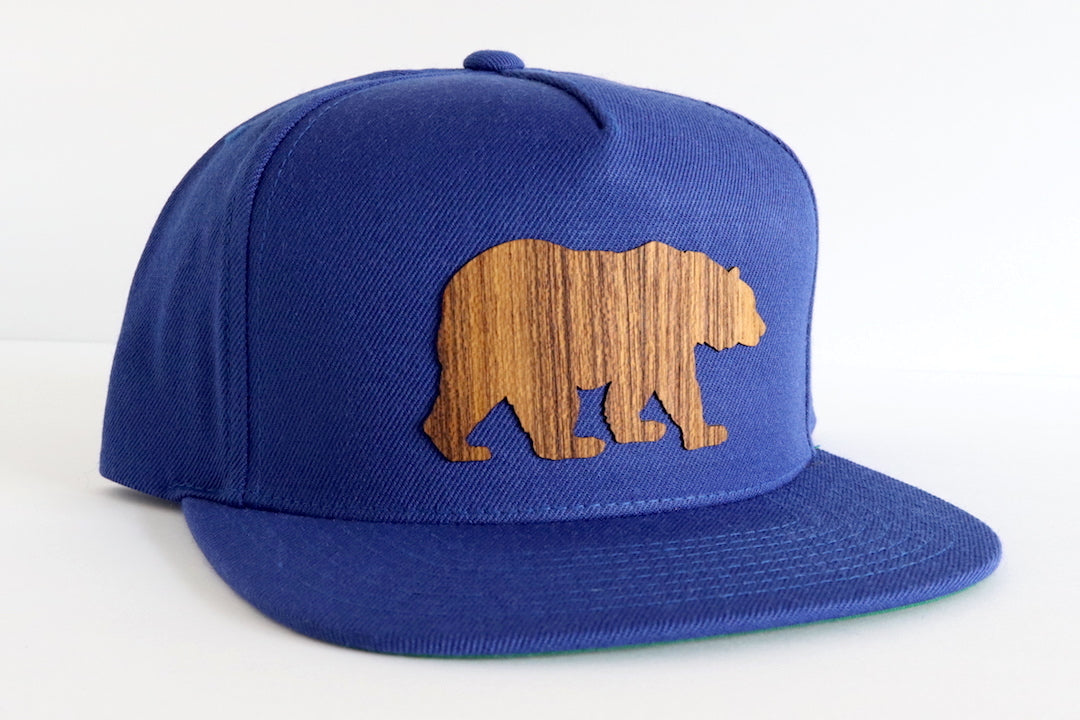 Bear design hat - Teak wood