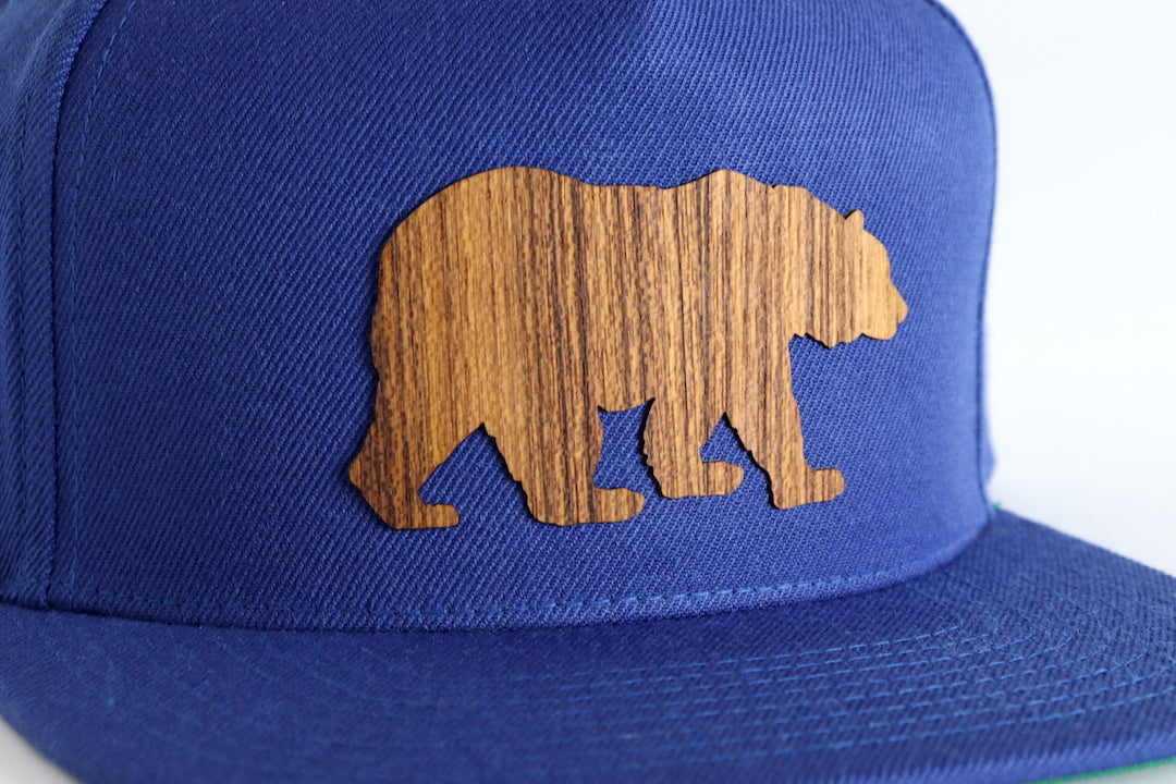 Bear design hat - Teak wood