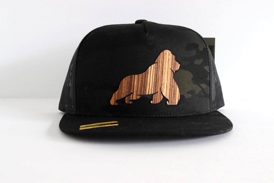 Gorilla design hat - Zebrawood