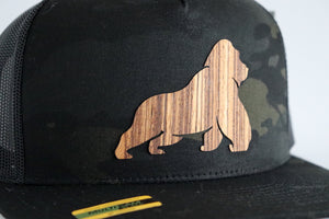 Gorilla design hat - Zebrawood