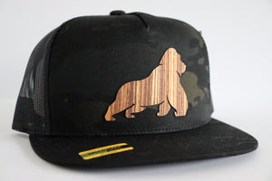 Gorilla design hat - Zebrawood