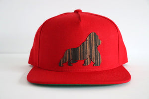 Gorilla design hat - Ebony wood