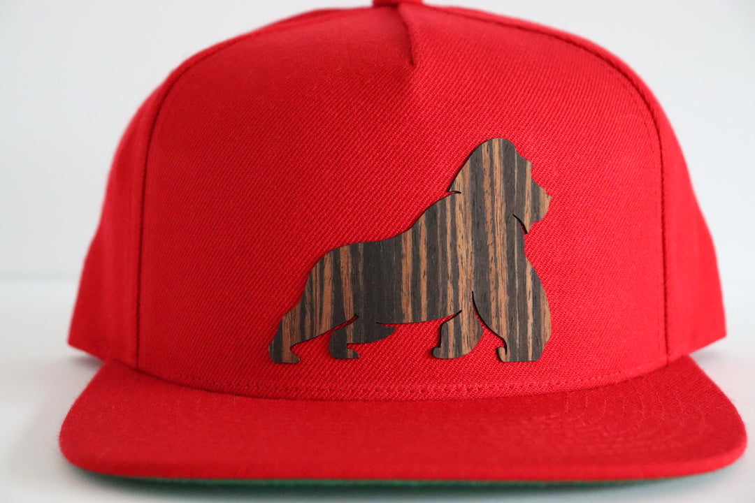 Gorilla design hat - Ebony wood