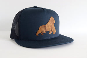 Gorilla design hat - Teak wood