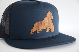 Gorilla design hat - Teak wood