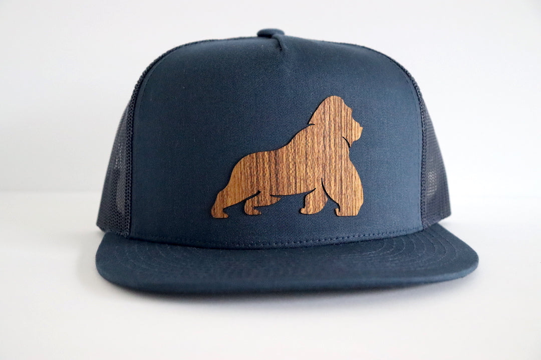 Gorilla design hat - Teak wood