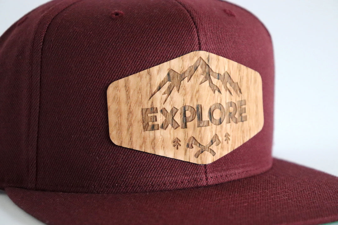 Explore design hat - Red oak wood