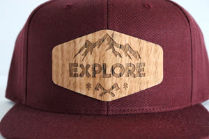 Explore design hat - Red oak wood