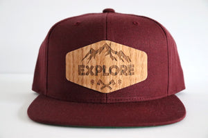 Explore design hat - Red oak wood