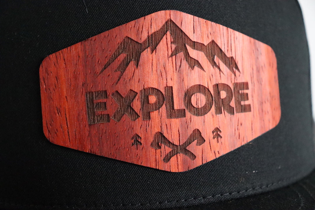 Explore design hat - Padauk wood