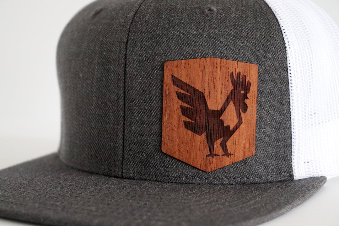 Roaster design hat - Jatoba wood