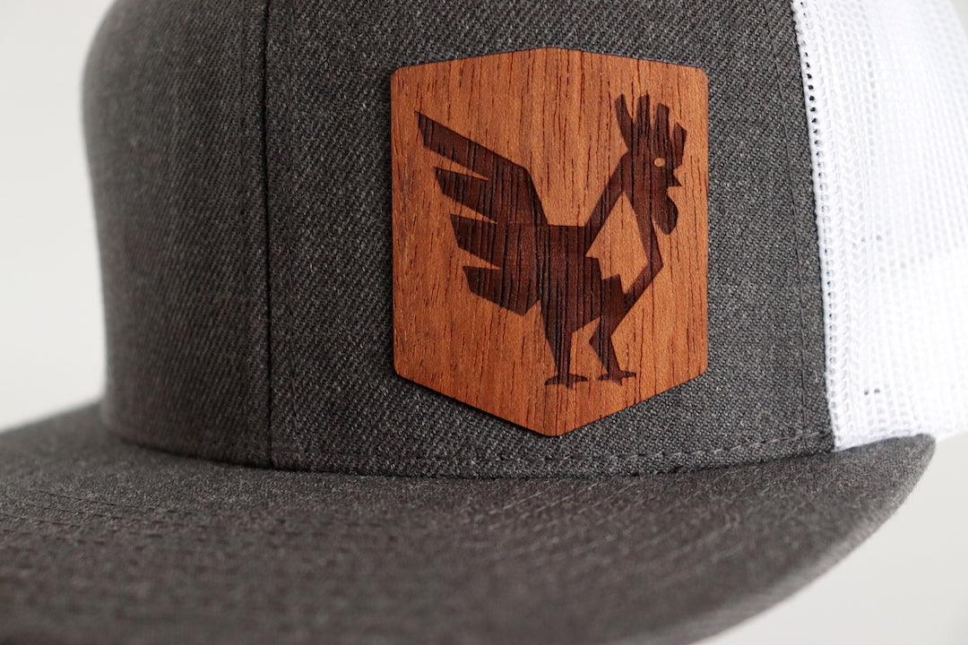 Roaster design hat - Jatoba wood