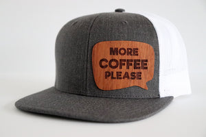 More coffee design hat - Jatoba wood