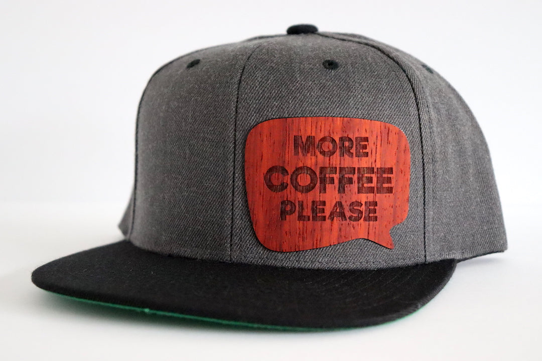 More coffee design hat - Padauk wood