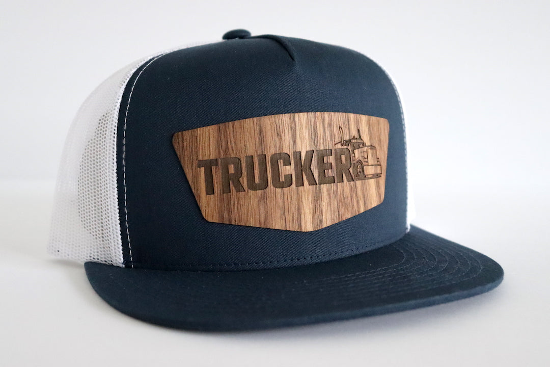 Trucker design hat - Walnut wood