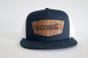 Trucker design hat - Walnut wood