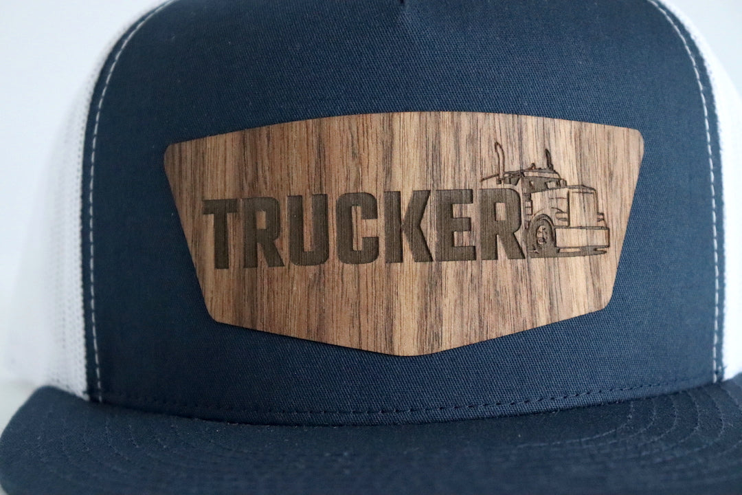 Trucker design hat - Walnut wood