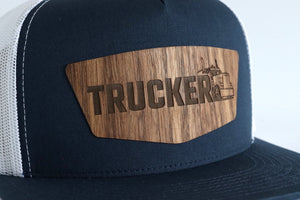 Trucker design hat - Walnut wood