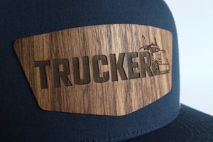 Trucker design hat - Walnut wood