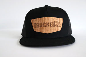 Trucker design hat - Red oak wood