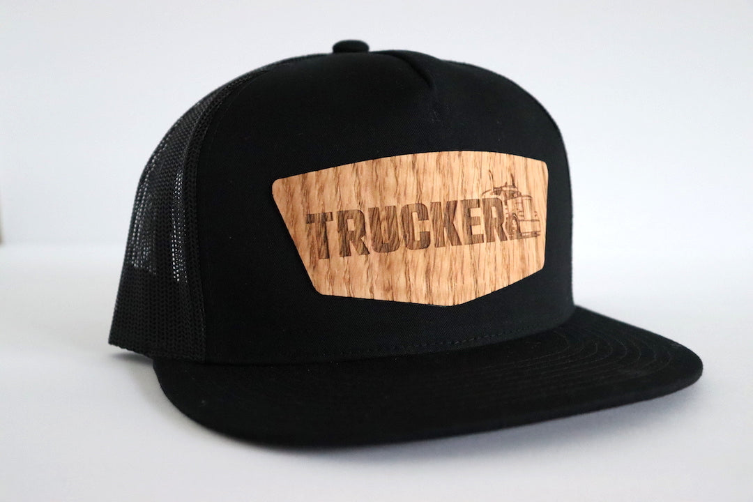 Trucker design hat - Red oak wood