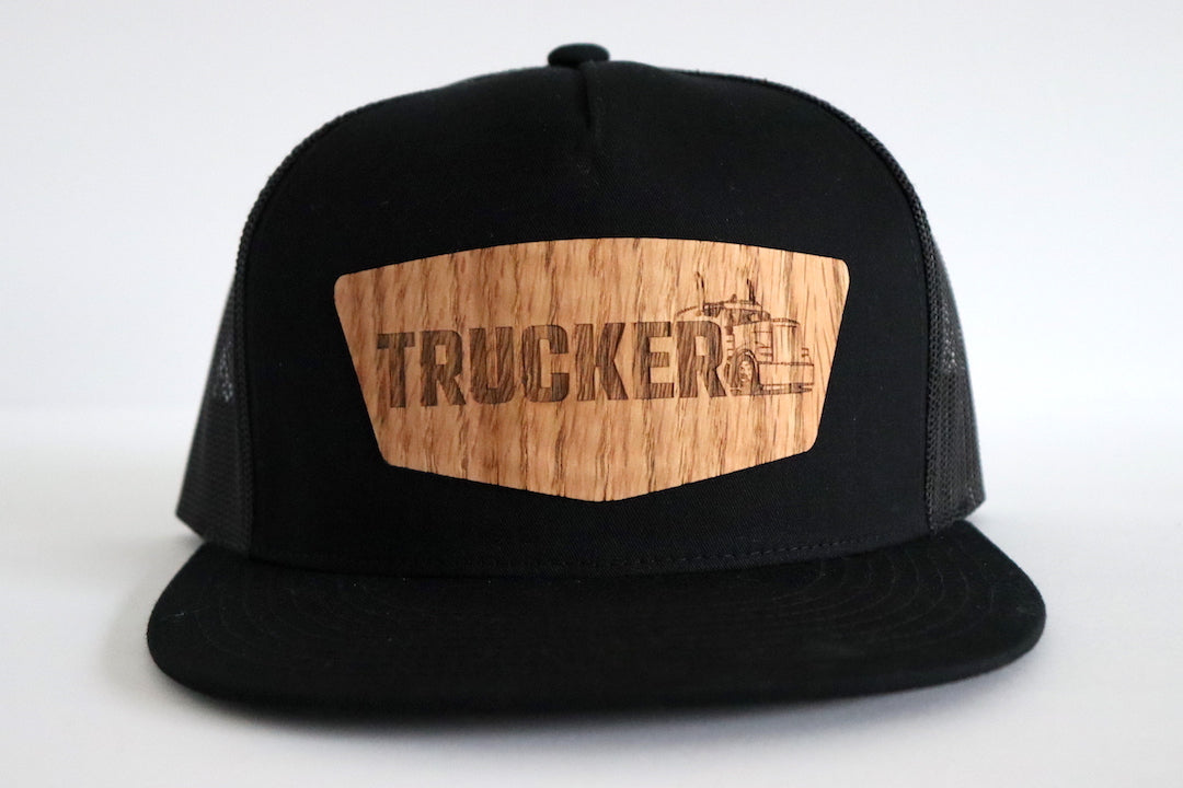 Trucker design hat - Red oak wood