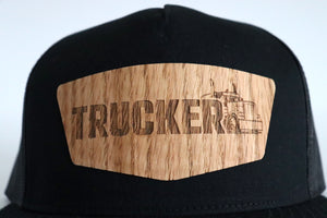 Trucker design hat - Red oak wood