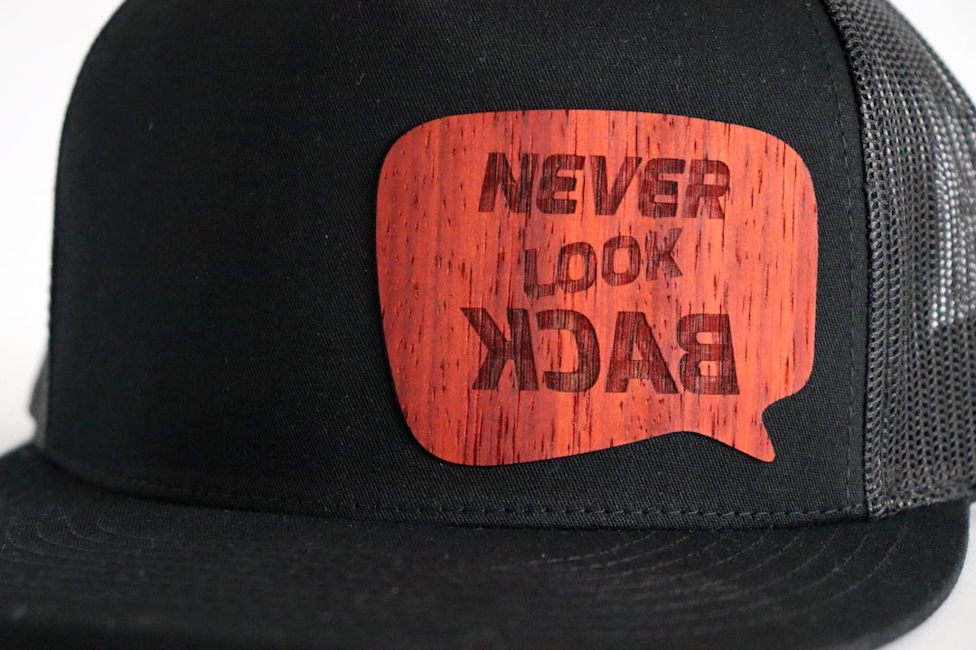 Never look back hat - Padauk wood