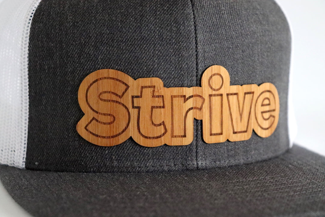 Strive design hat - Bambo wood