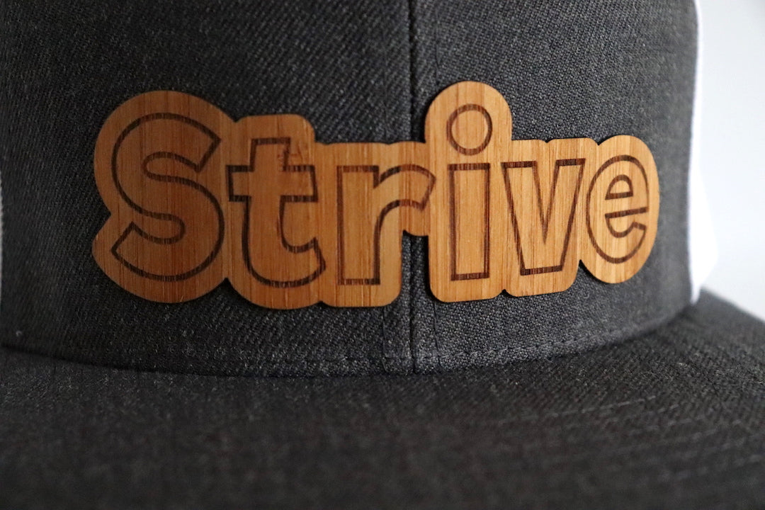 Strive design hat - Bambo wood