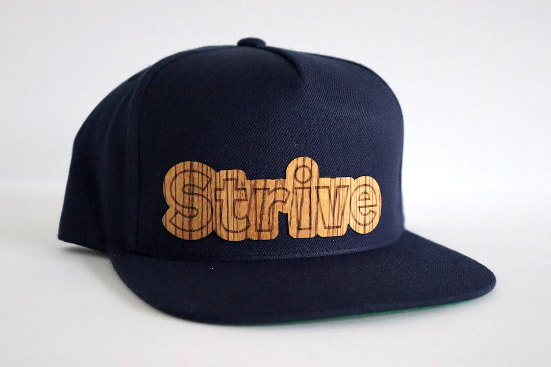 Strive design 2 hat - Zebrawood wood