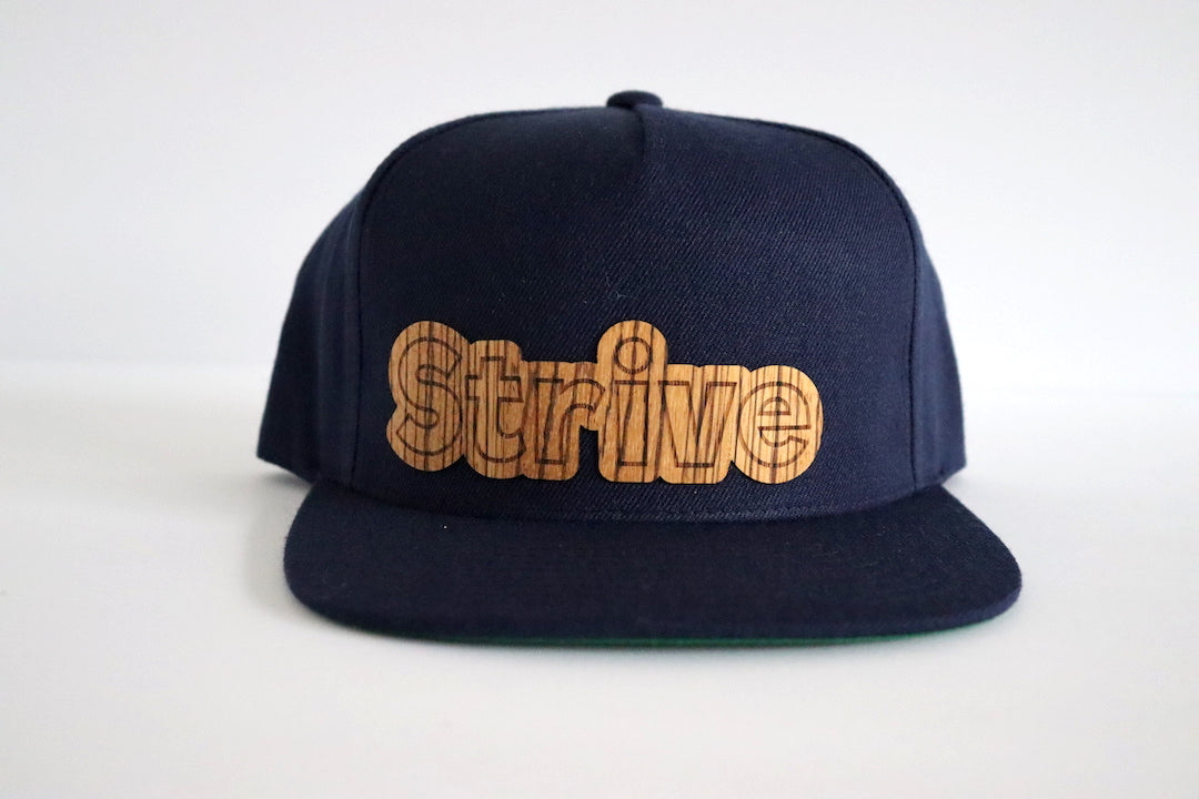 Strive design 2 hat - Zebrawood wood