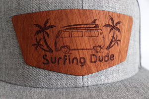 Surfing Dude hat - Jatoba wood