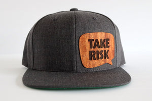 Take risk hat - Mahogany wood