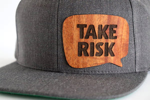 Take risk hat - Mahogany wood