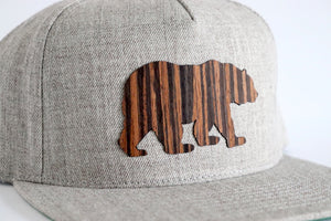 Bear design hat - Ebony wood