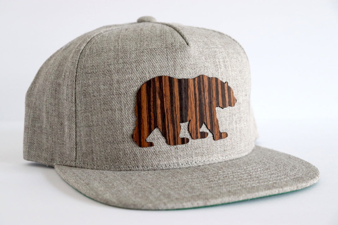 Bear design hat - Ebony wood