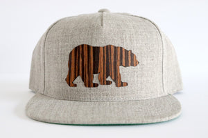 Bear design hat - Ebony wood