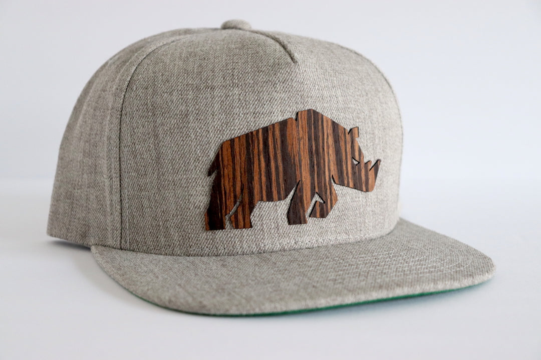 Rhino design hat - Ebony wood