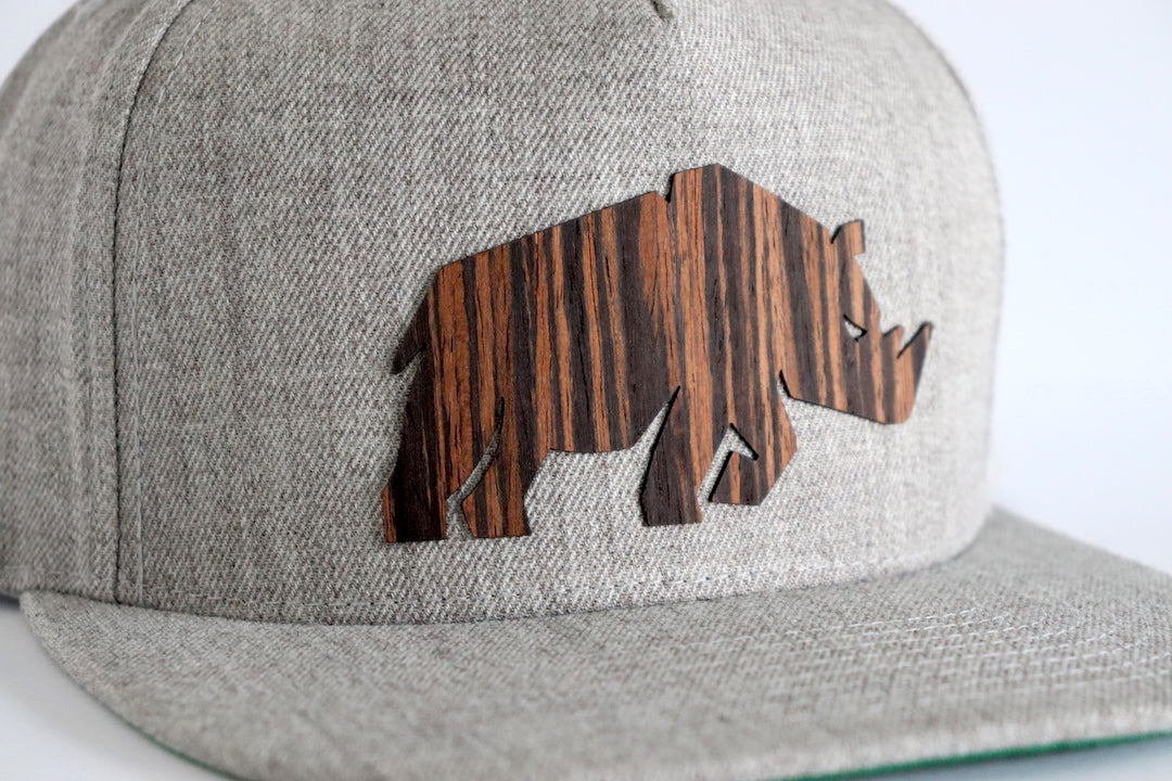 Rhino design hat - Ebony wood