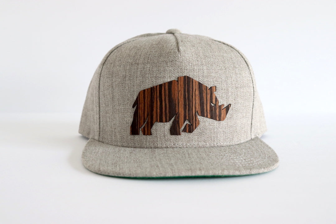 Rhino design hat - Ebony wood