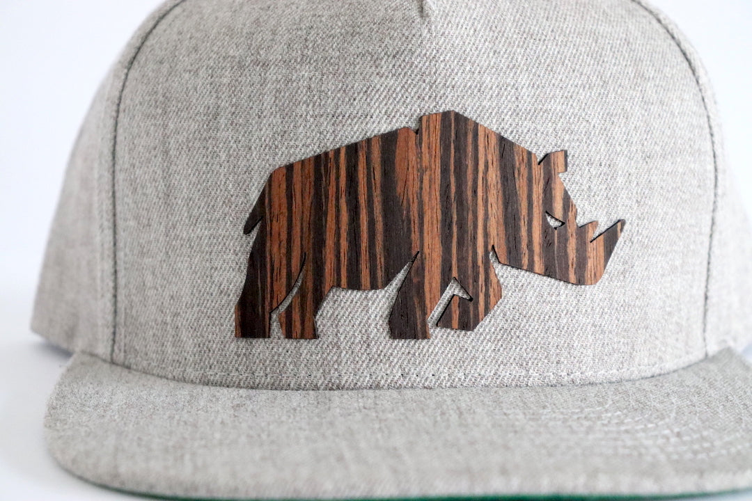 Rhino design hat - Ebony wood