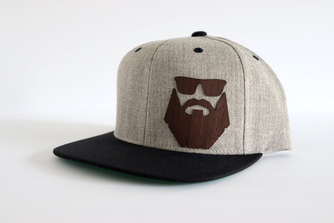 Bearded man design hat - Wenge wood