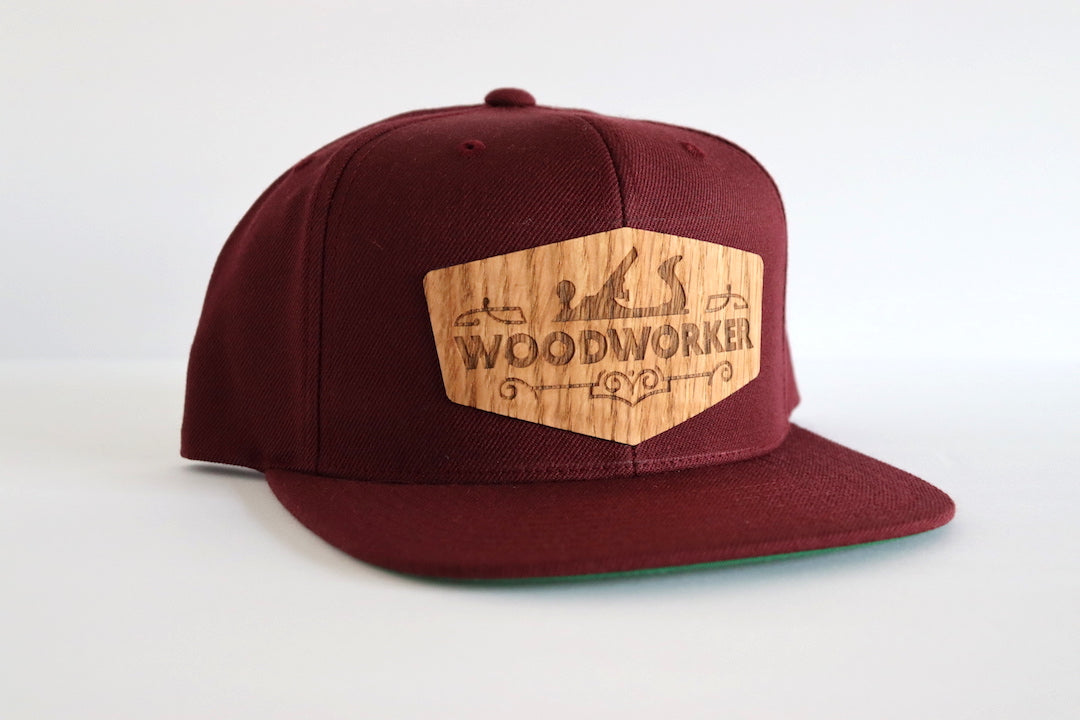 Woodworker design 2 hat - Red oak wood