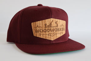 Woodworker design 2 hat - Red oak wood