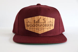 Woodworker design 2 hat - Red oak wood